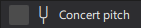 Concert pitch check box