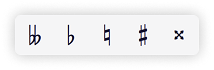 Accidentals on toolbar
